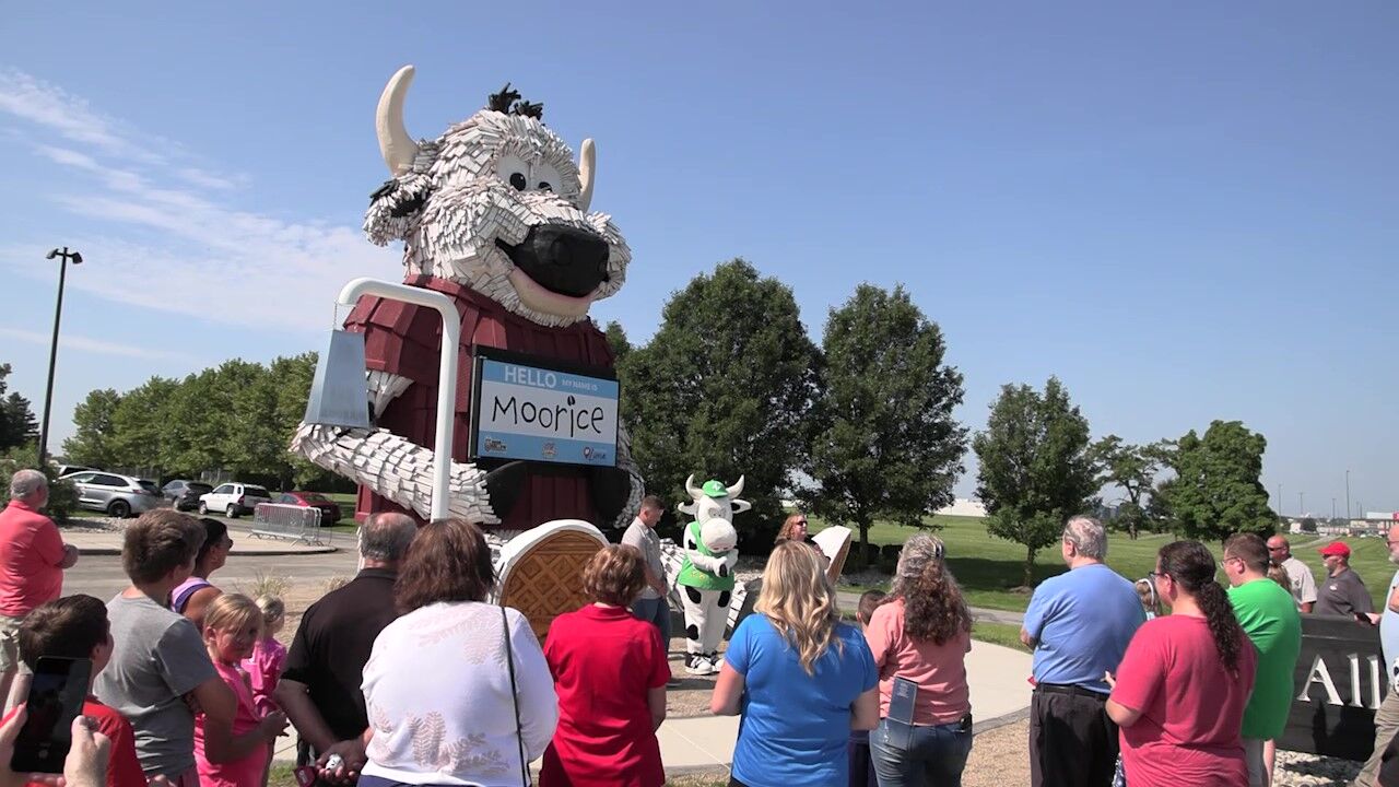Colossal cow "Moorice" officially unveiled at Allen County Fairgrounds